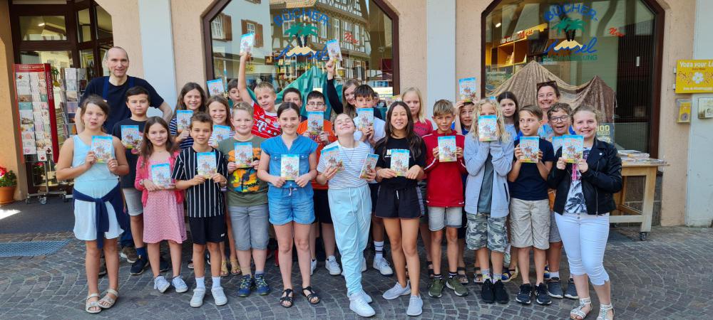 Buchhandlung besucht
