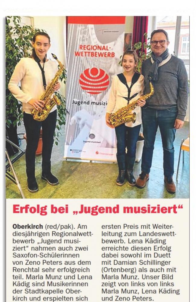 Erfolgreich bei Jugend musiziert