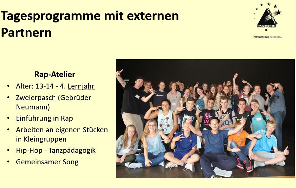 Französischprojekte des HFG als "Best Practice"