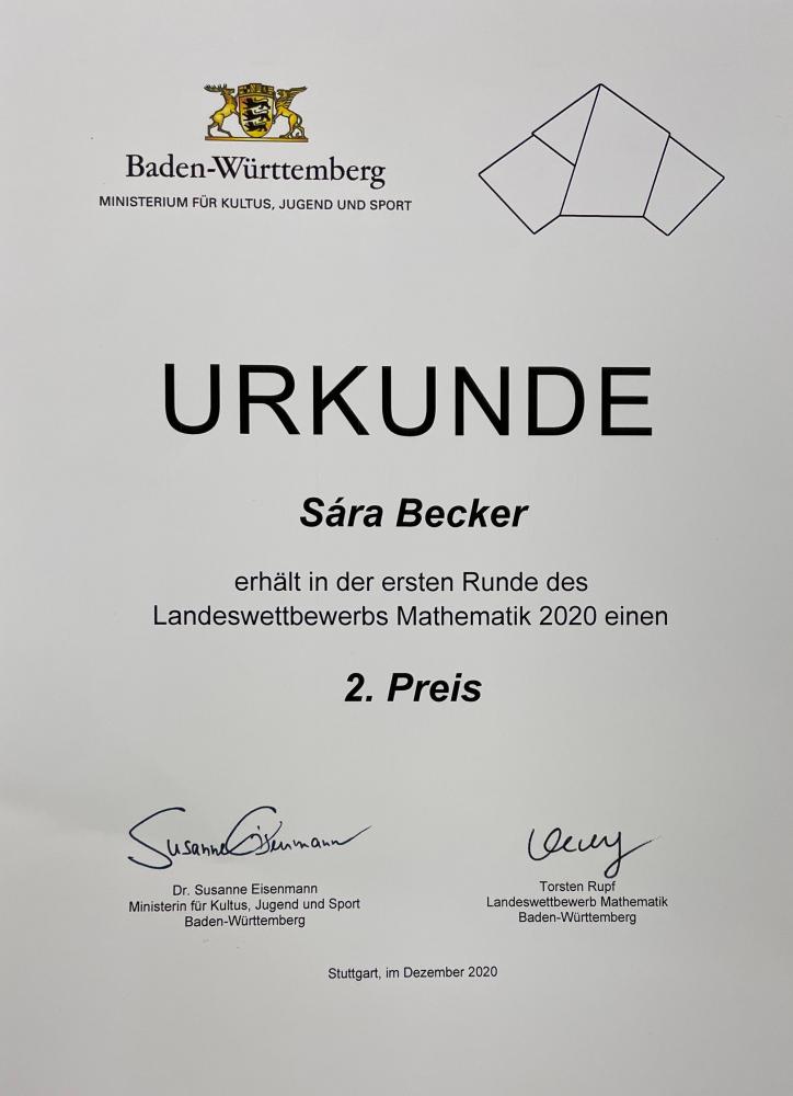 Mit dem HFG ist zu rechnen - Erfolge beim Landeswettbewerb Mathematik