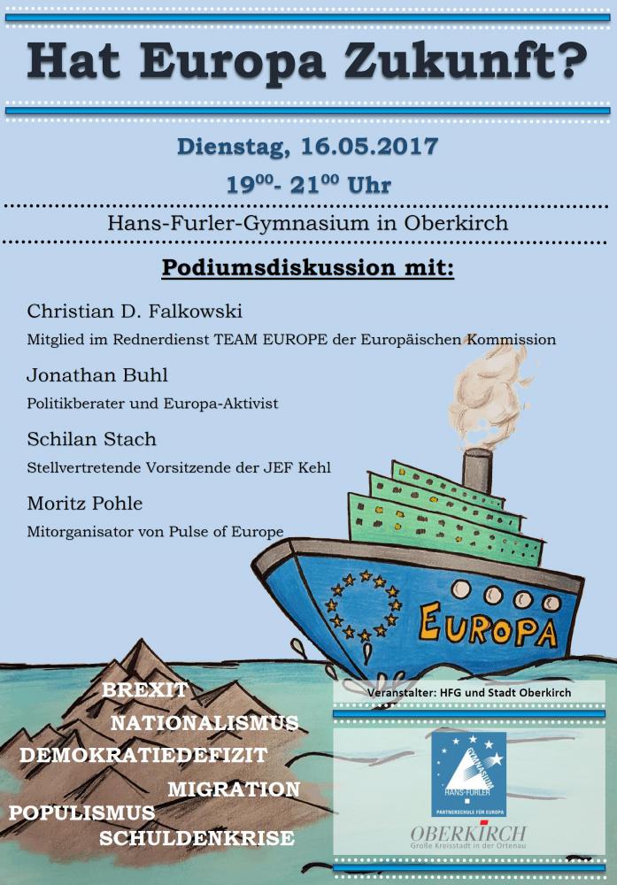 Vorankündigung: Prodiumsdiskussion am HFG: "Hat Europa Zukunft"