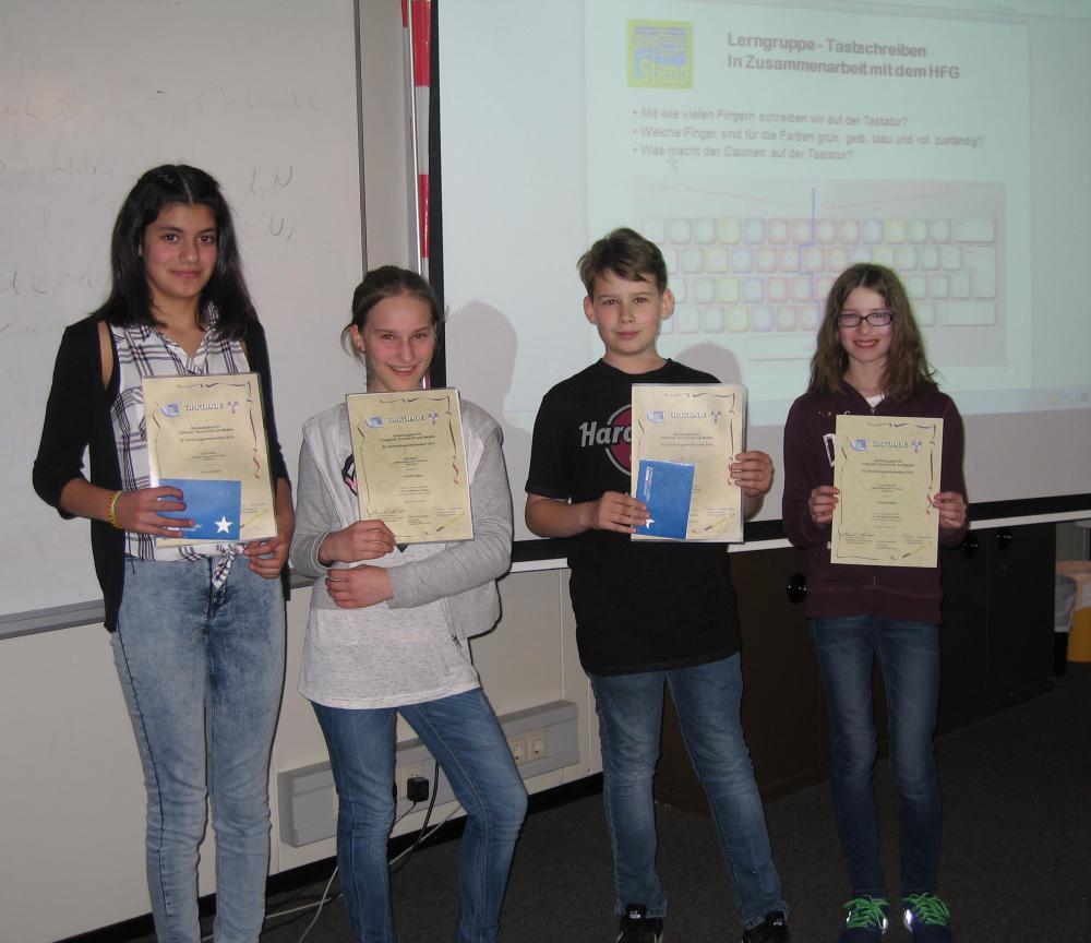 Vordere Plätze im Tastschreiben